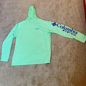 Columbia PFG lightweight pullover - neon green